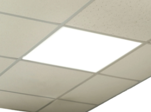 LED-Panel in Rasterdecke